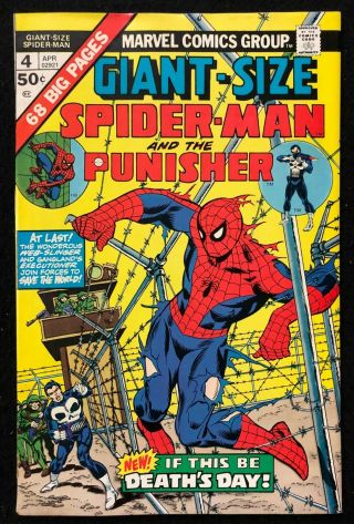 Giant - Size Spider - Man (1974) 4 Vf,  (8.  5) Punisher