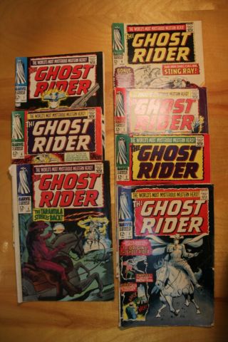 Ghost Rider Marvel Westerns Full Set Issues 1 - 7 Vintage 1966/67