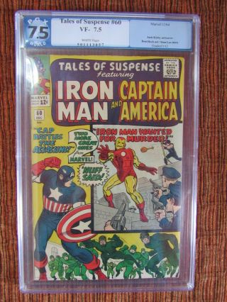 Tales Of Suspense 60 Pgx 7.  5 Captain America Iron Man 1964