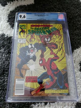 Spider - Man 362 - 2nd Appearance Of Carnage - Cgc 9.  6 Newsstand Edition