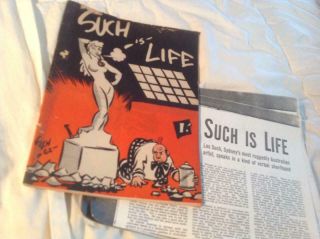 Such Is Life Aussie Comic Style Mag Featuring Art Of Les Such Cartooning Great