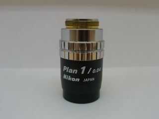 Nikon Plan 1 0.  04 Objective Microscope Lens