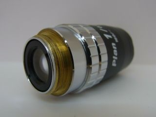 NIKON Plan 1 0.  04 Objective Microscope Lens 3