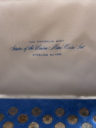 FRANKLIN States Of The Union Mini - Coin Set 1st Edition Sterling Silver 2