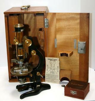 Leitz Wetzlar Polarizing Brass Microscope