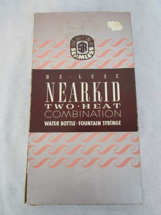 Vintage Nearkid Combination Water Bottle And Fountain Syringe W/ Accessories