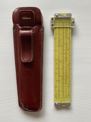 Pickett Model N600 - ES Slide Rule -,  instructions and leather case EUC 3