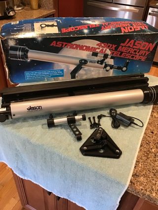 Vintage Jason 430x Mercury Astronimical Telescope And Stand