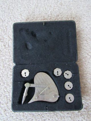 Vintage Bruning Drafting Compass Set In Orig Case 64 - 374