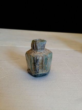 1.  6 " Tall Ancient Roman Glass Bottle From Afghanistan (2)