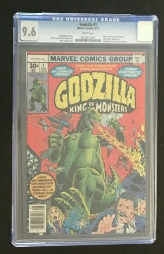 Godzilla 1 Cgc 9.  6 White Pages Marvel Comics Herb Trimpe June 1977 Nick Fury