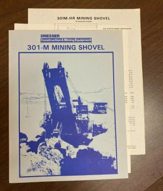 Dresser Marion Mining Shovel 301 - M - Vintage Equipment Brochure Photos 1980s