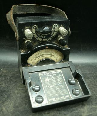Vintage Weston Electric Instument D.  C Volt Ammeter Model 540 Newark Nj (k3)