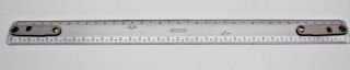 Bruning 18 Inch Aluminum Drafting Machine Scale Ruler Vard Patented