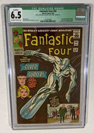 Fantastic Four 50 CGC 6.  5 Qualified - Silver Surfer battles Galactus - 5/66 2
