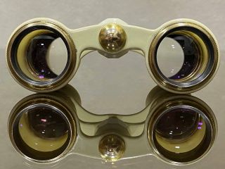 Vintage Opera Glasses Binoculars In Leather Case,  Made In 1954