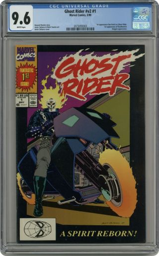 Ghost Rider 1 Cgc 9.  6 1990 2073093003 1st App.  Danny Ketch Ghost Rider