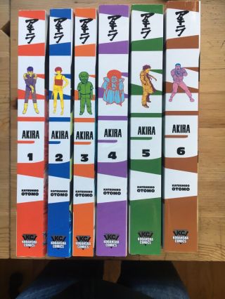 Akira Volumes 1 - 6 Complete Set English Manga Comic By Katsuhiro Otomo