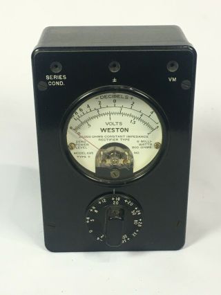 Weston Volt Meter Model 695 Vintage Test Equipment Rare
