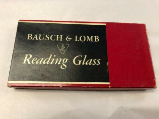 Vintage Bausch & Lomb Black Rectangular Reading Glass Box,  81 - 33 - 79 Made Usa