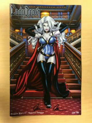 Lady Death Dragon Wars 1 Majestic Variant Cover By Richard Ortiz Signed Pulido
