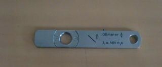 Carl Zeiss Compensator Glimmer 589 Nm.  (12x4x73 Mm)