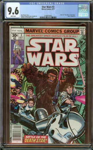 Star Wars 3 Cgc 9.  6,  " Star Wars: A Hope " 1977 (white Pages)