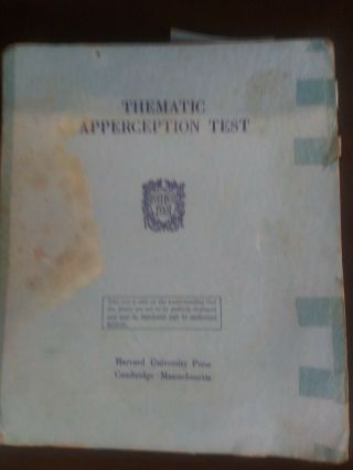 Vintage " Thematic Apperception Test " Harvard Uni.  Press 30 Cards In All