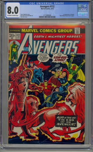 Avengers 112 Cgc 8.  0 1st Mantis Guardians Of The Galaxy