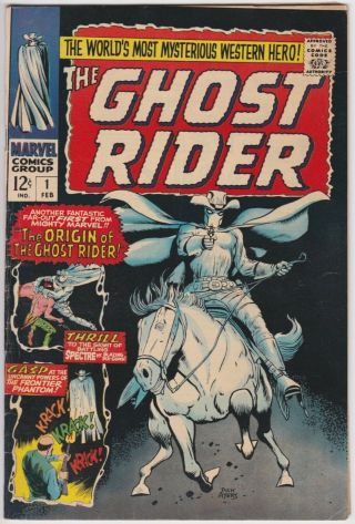 Ghost Rider 1 Fn 6.  0 - - Origin And 1st Appearance Ghost Rider - -