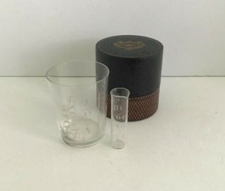 Apothecary Pharmacy Chemist Traveling Medicine Glass & Minim Measure C 1930 4