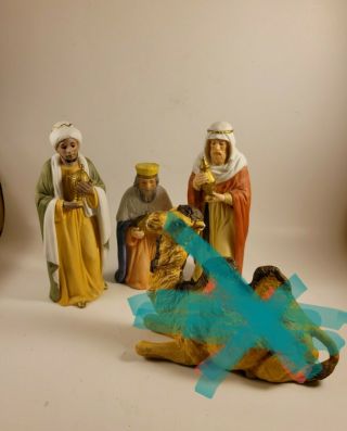 Homco Porcelain Nativity Set Christmas 3 Piece Wise Men 5260