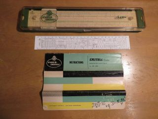 Vintage Faber - Castell 2/82 Duplex Slide Rule In Case With Instructions Germany