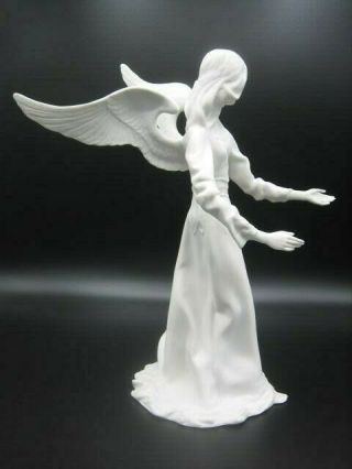 Boehm Bisque Porcelain Standing Angel Figurine Statue Made In USA Christian Era 2