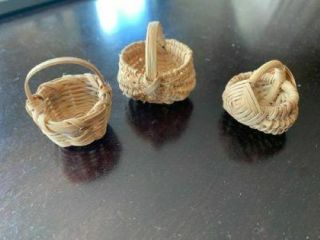 Miniature Handwoven Baskets (3)