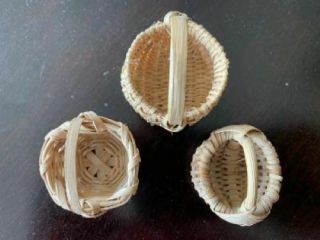 Miniature Handwoven Baskets (3) 2
