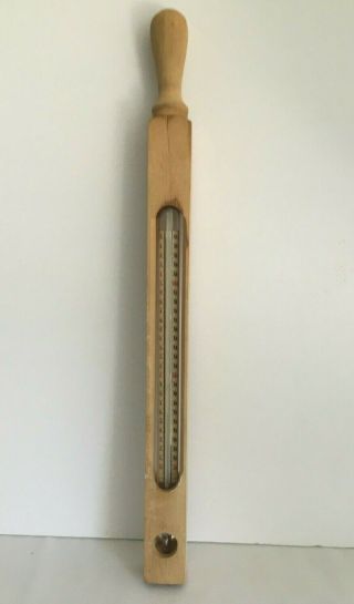 Vintage Antique Emil Greiner Ny Usa Large Baby Bath Thermometer In Wooden Case