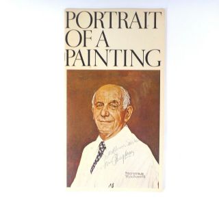 Vintage 1973 Pamphlet Norman Rockwell Portrait Of Dr Philip Levine Signed Nj