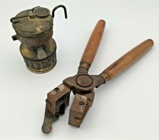 Vintage Carbide Miners Lamp Shanklin Mfg Co,  Vintage Lyman Bullet Mold