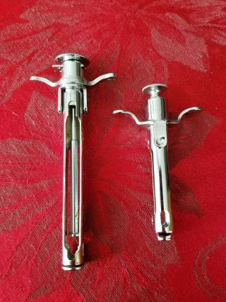 Vintage Stainless Steel Medical Tubex Syringe Holder Set