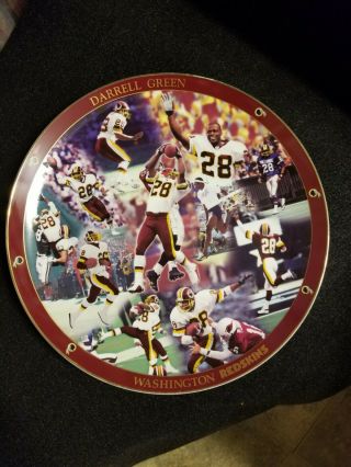 The Danbury Darrell Green Nfl Washington Redskins Collector Plate Euc