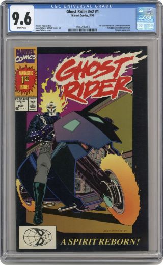 Ghost Rider 1 Cgc 9.  6 1990 2105266013 1st App.  Danny Ketch Ghost Rider
