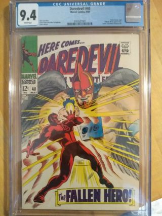 Daredevil 40 Cgc 9.  4 Nm White Pages.  Silver Age.  Accepting Offers