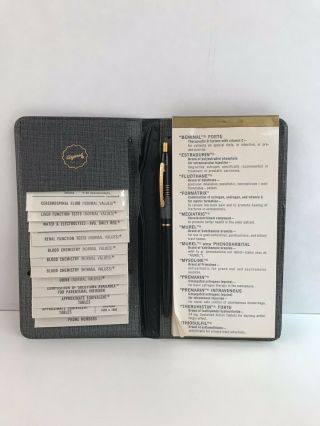 1959 Vintage Nurses Notepad Cheat Sheet,  Drugs And Values