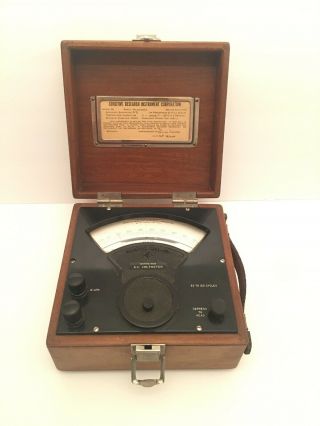 Sensitive Research Instrument Corporation Voltmeter Model Mi In Wood Box