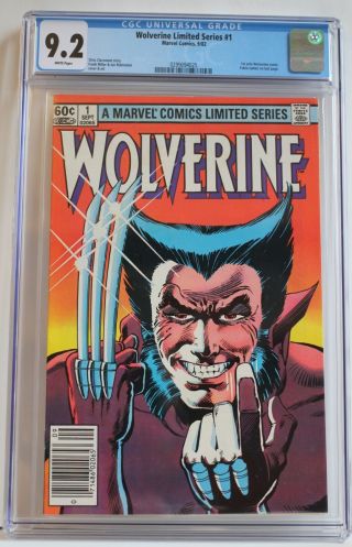Wolverine 1 Marvel Comics Limited Series 1982 Cgc Nm - 9.  2