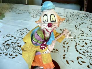 Vintage Antique Happy Circus Clown Statue Figurine 12.  5 " Tall Collectible