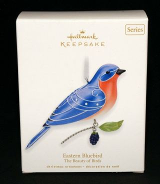 Hallmark Ornament 2010 Beauty Of Birds 6 In Series Eastern Bluebird