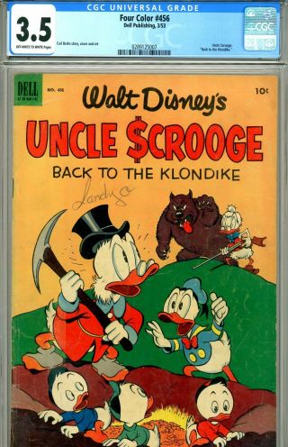 Four Color 456 Cgc Graded 3.  5 - Barks Story,  Cover,  Art - Second Uncle Scrooge