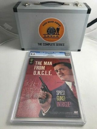 Htf Man From Uncle Dvds In Briefcase Plus Mfu Comic Issue 1 Cgc 8.  0 White Pages